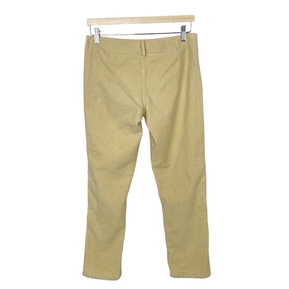 Vintage Low Rise Straight Leg Corduroy Pants Designer Max Studio Yellow Womens 6 - Picture 2 of 10